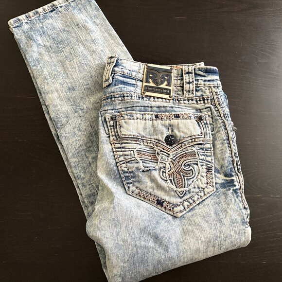 Rock Revival Light Blue Straight Jeans